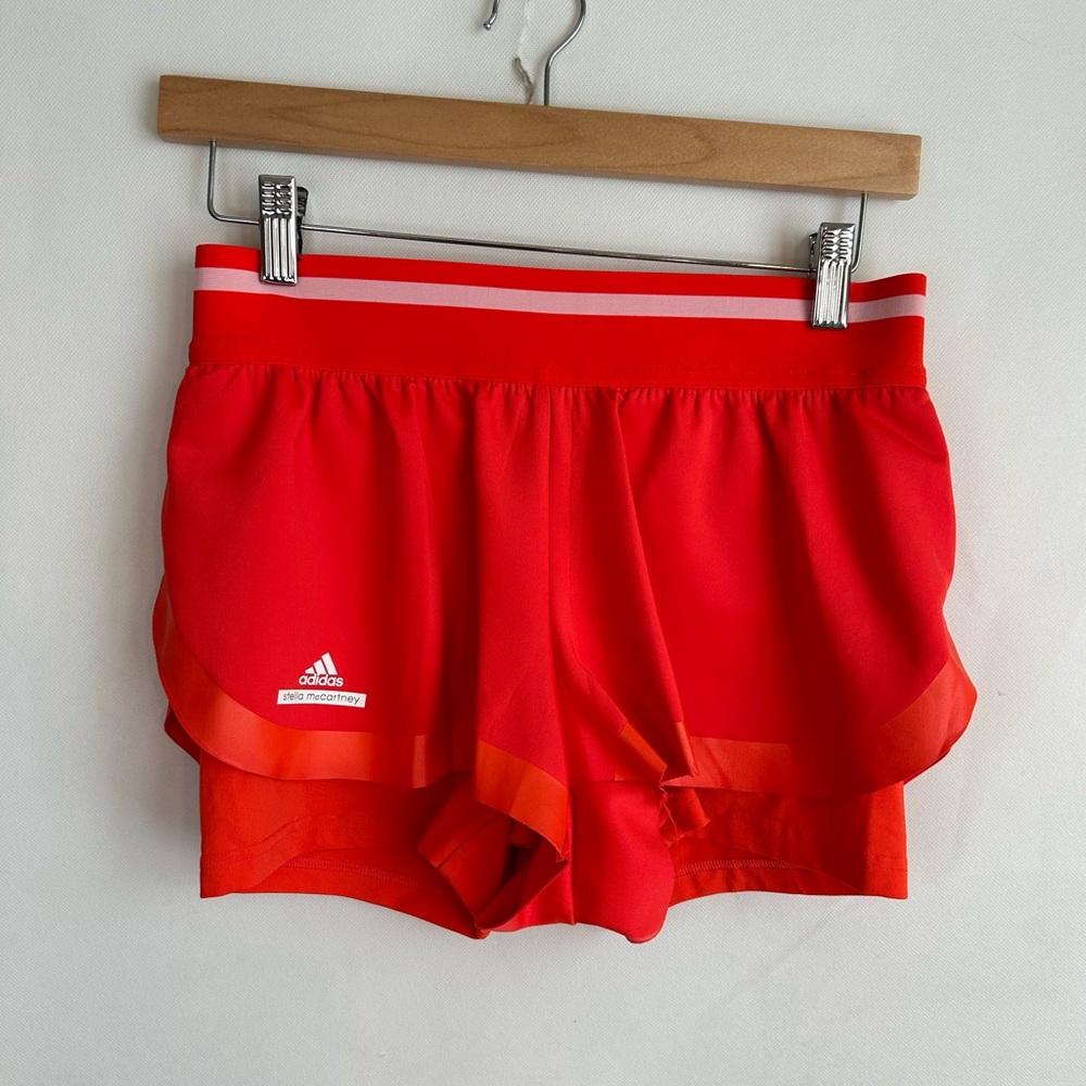 Adidas Stella McCartney Barricade Tennis Skirt S Orange Red Skort Pickle Ball